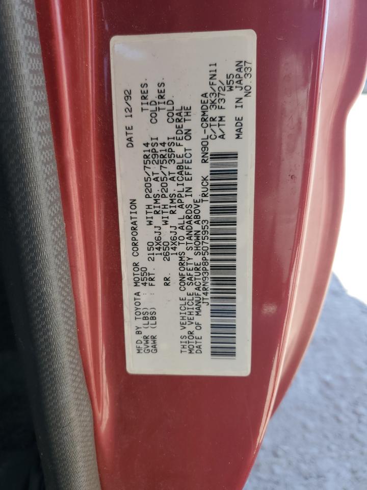 1993 Toyota Pickup 1/2 Ton Extra Long Wheelbase Dx VIN: JT4RN93P8P5075953 Lot: 92779645