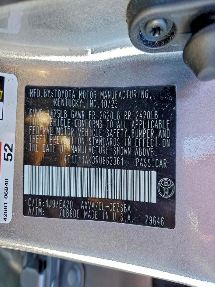 2024 Toyota Camry Se Night Shade VIN: 4T1T11AK3RU863361 Lot: 94027225