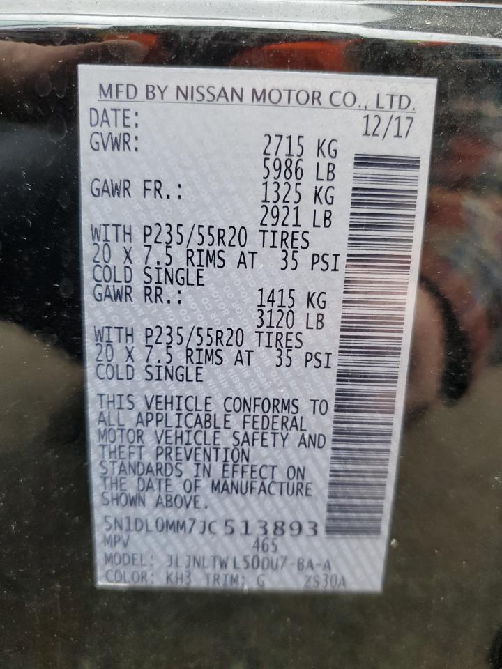 2018 Infiniti Qx60 VIN: 5N1DL0MM7JC513893 Lot: 91557905