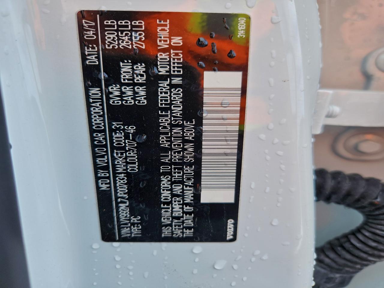 2018 Volvo S90 T6 Inscription VIN: LVY992ML7JP007834 Lot: 93918975