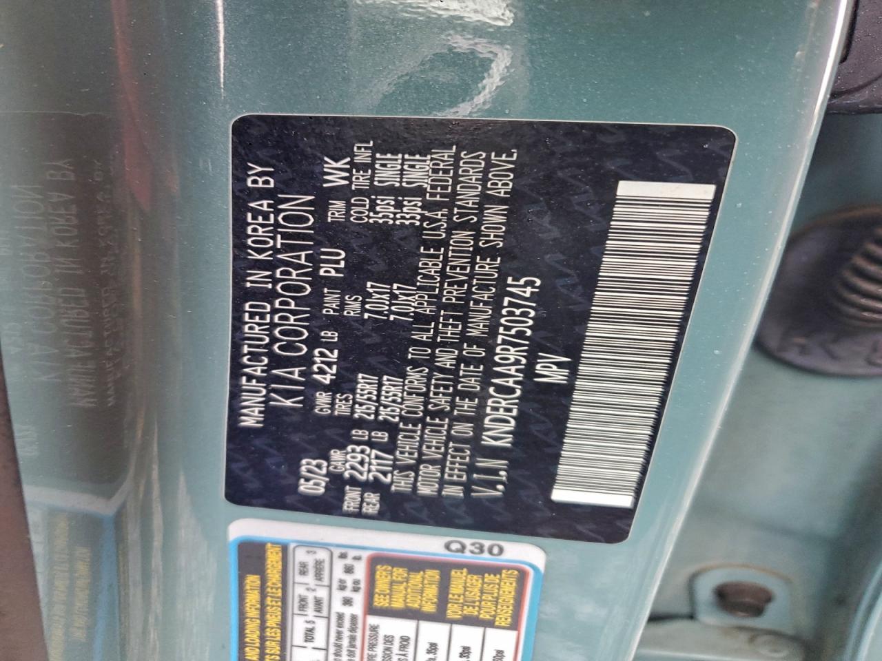 2024 Kia Seltos Ex VIN: KNDERCAA9R7503745 Lot: 92474255