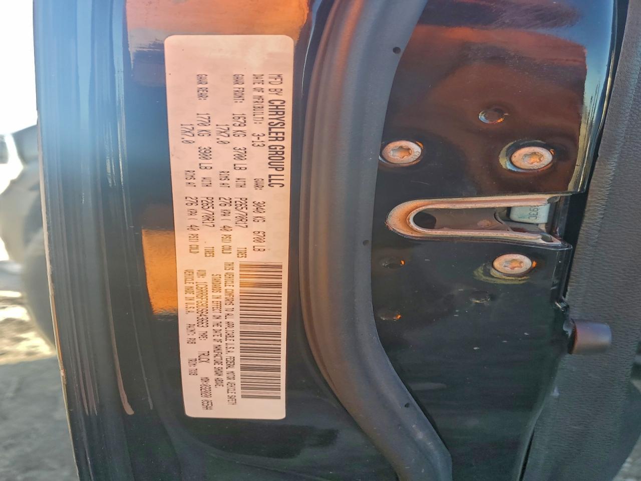 2013 Ram 1500 St VIN: 1C6RR6FG9DS643663 Lot: 94692925