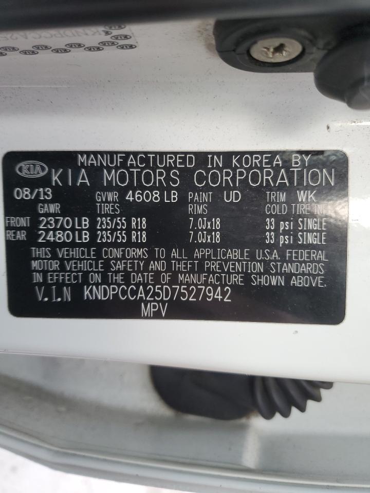 2013 Kia Sportage Ex VIN: KNDPCCA25D7527942 Lot: 93789985