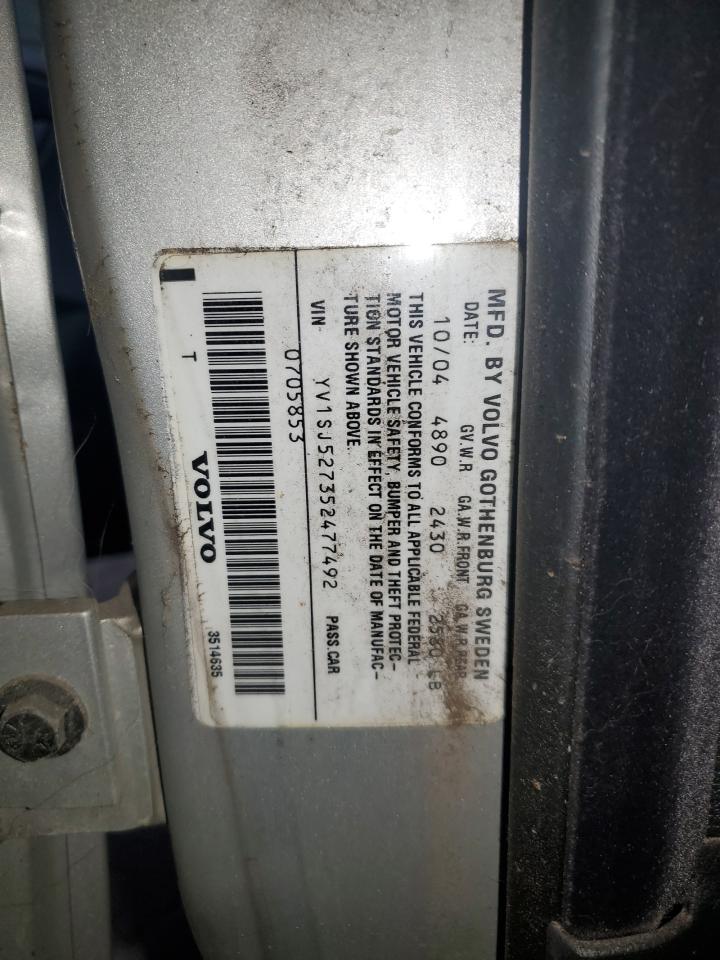 2005 Volvo V70 R VIN: YV1SJ527352477492 Lot: 92443995