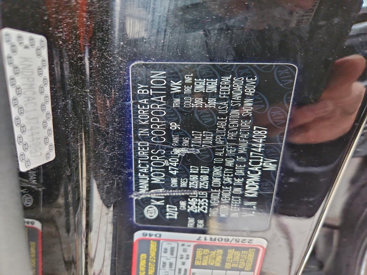 2018 Kia Sportage Lx VIN: KNDPMCAC1J7444087 Lot: 93881025