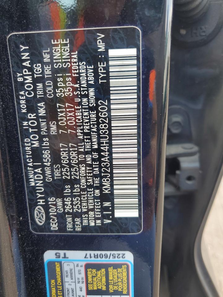 2017 Hyundai Tucson Se VIN: KM8J23A44HU382602 Lot: 93136095