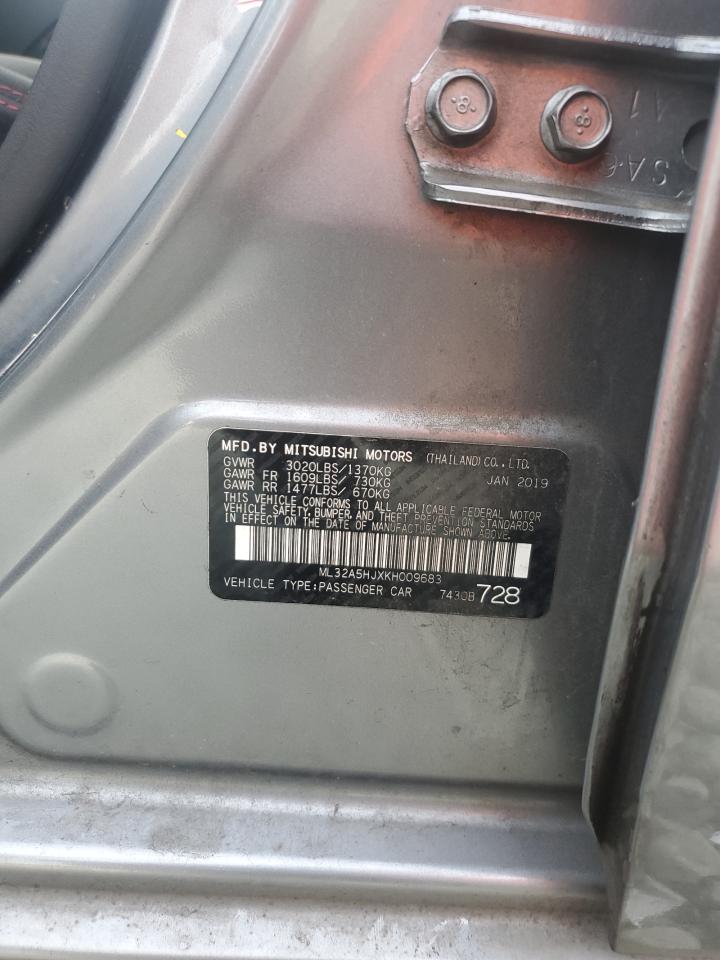 2019 Mitsubishi Mirage Le VIN: ML32A5HJXKH009683 Lot: 93386405