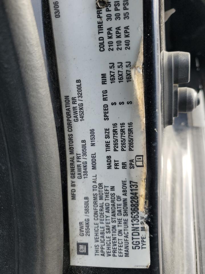 2006 Hummer H3 VIN: 5GTDN136368284137 Lot: 91897855