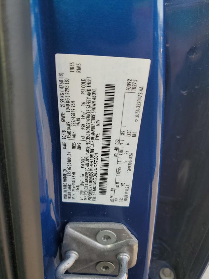 2018 Ford Escape Se VIN: 1FMCU9GD8JUD57284 Lot: 92673705