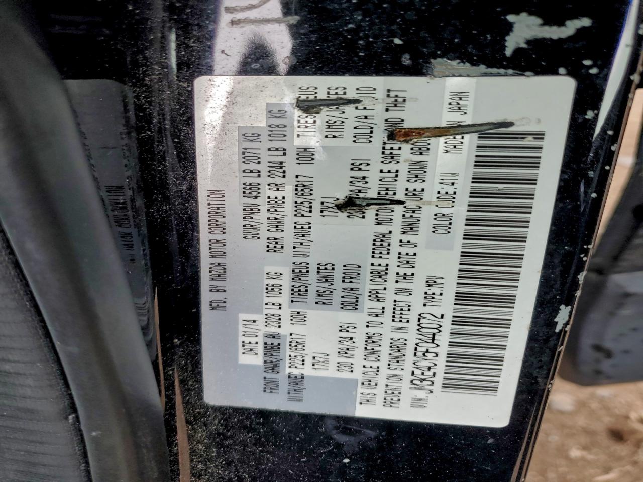 2015 Mazda Cx-5 Touring VIN: JM3KE4CY5F0440072 Lot: 94435815