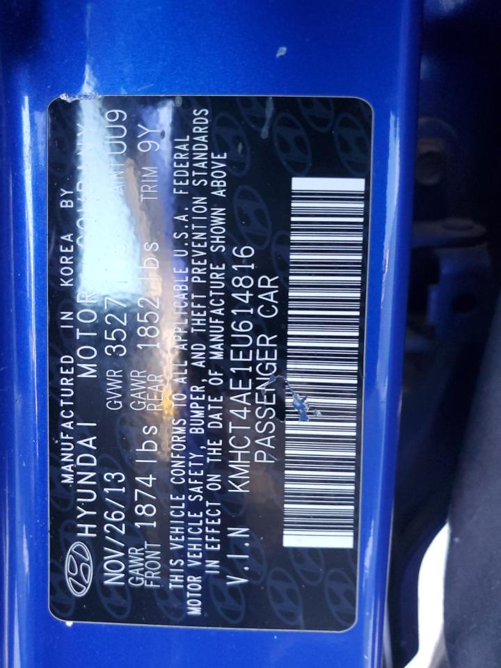 2014 Hyundai Accent Gls VIN: KMHCT4AE1EU614816 Lot: 91428185