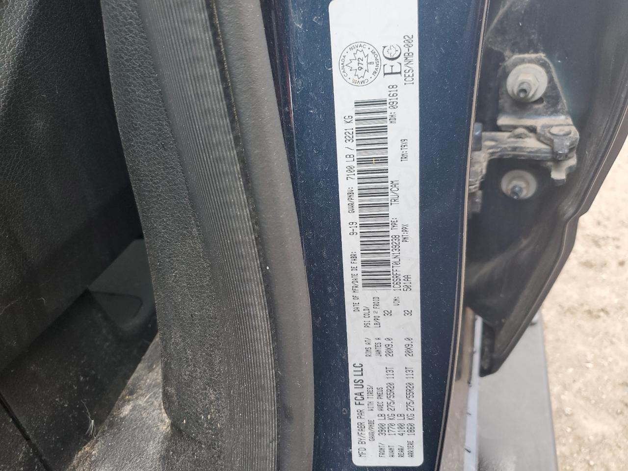 2020 Ram 1500 Big Horn/Lone Star VIN: 1C6SRFFT0LN139238 Lot: 92328245