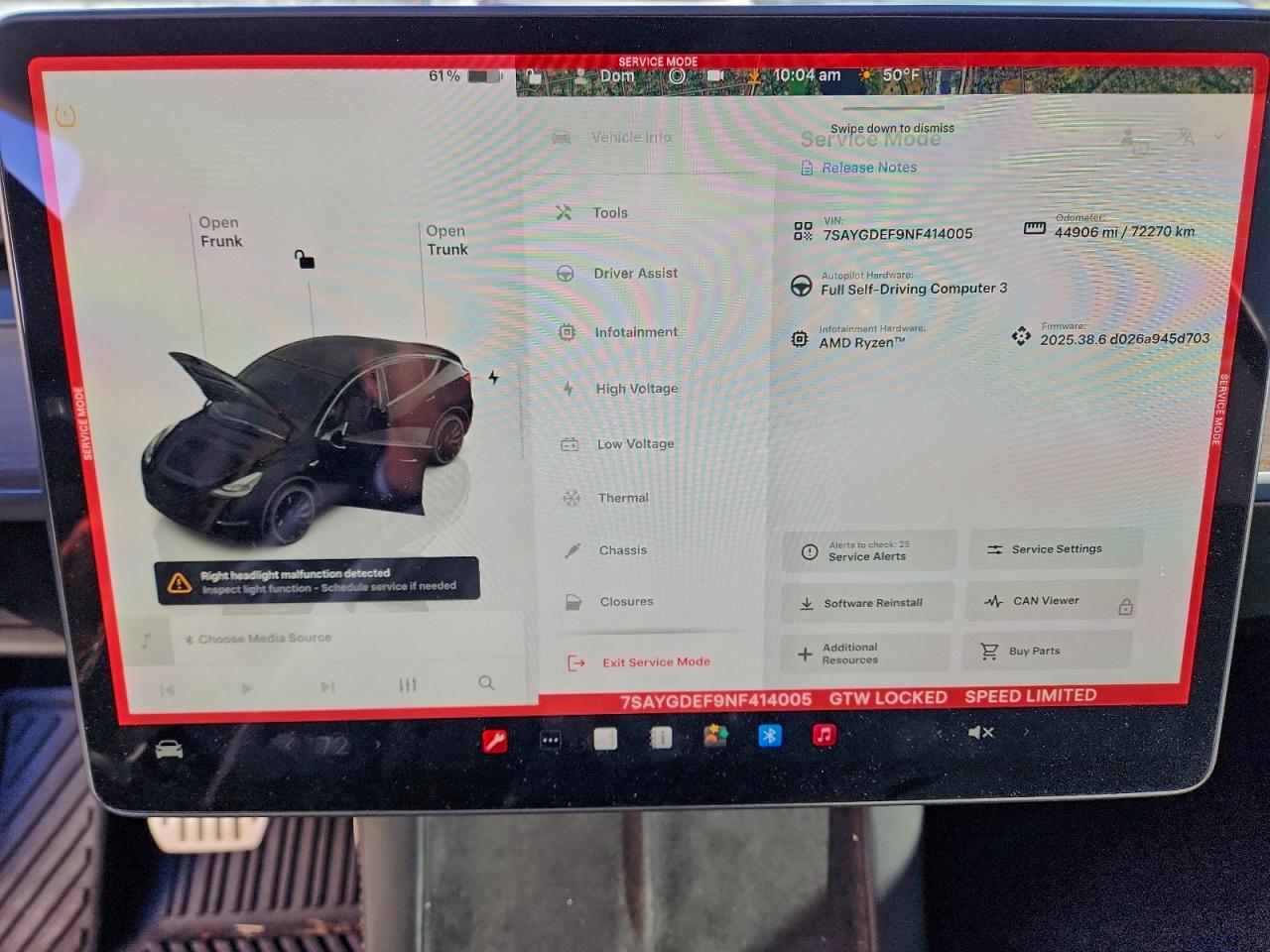 2022 Tesla Model Y VIN: 7SAYGDEF9NF414005 Lot: 93456945