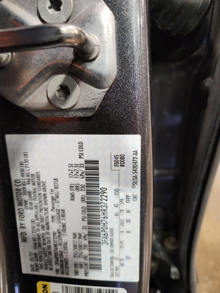 2017 Ford Fusion Se VIN: 3FA6P0H76HR372290 Lot: 91604035