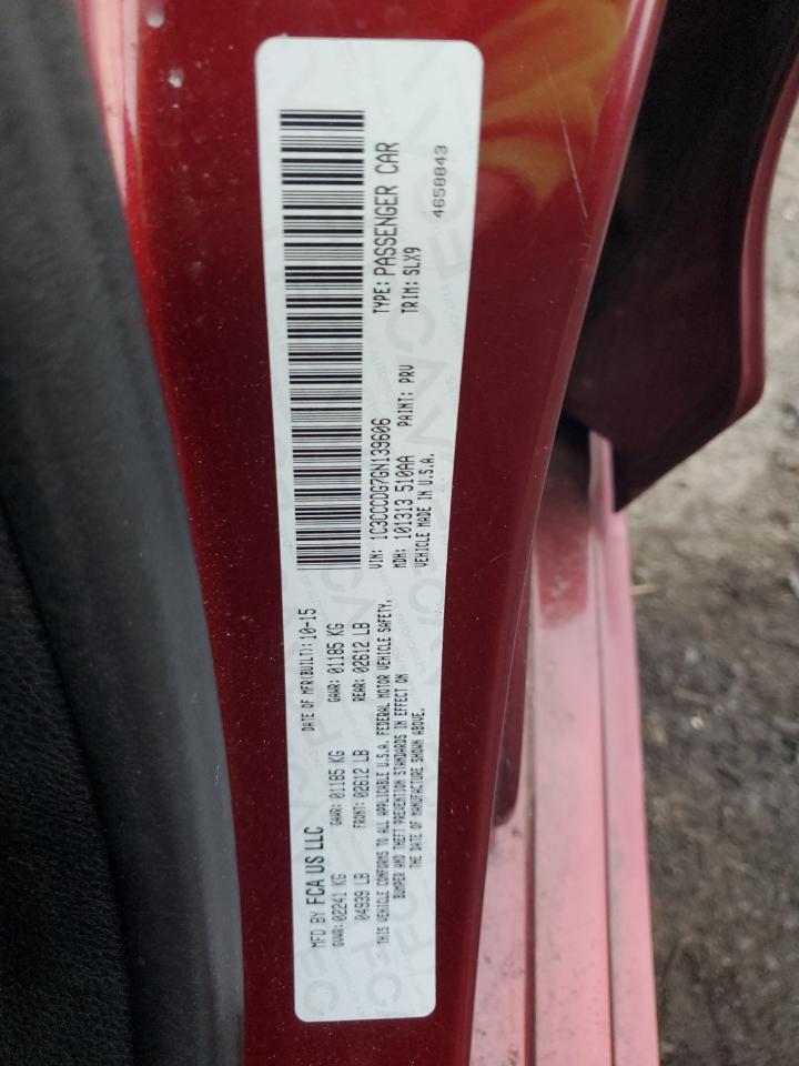 2016 Chrysler 200 S VIN: 1C3CCCDG7GN139606 Lot: 92575355