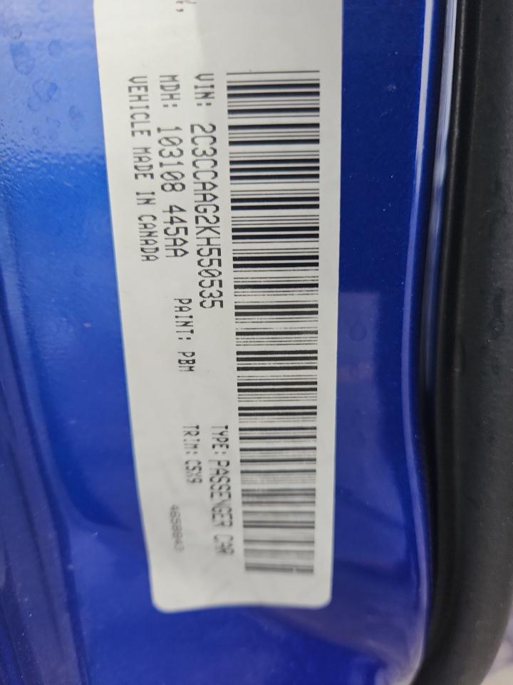 2019 Chrysler 300 Touring VIN: 2C3CCAAG2KH550535 Lot: 93459405