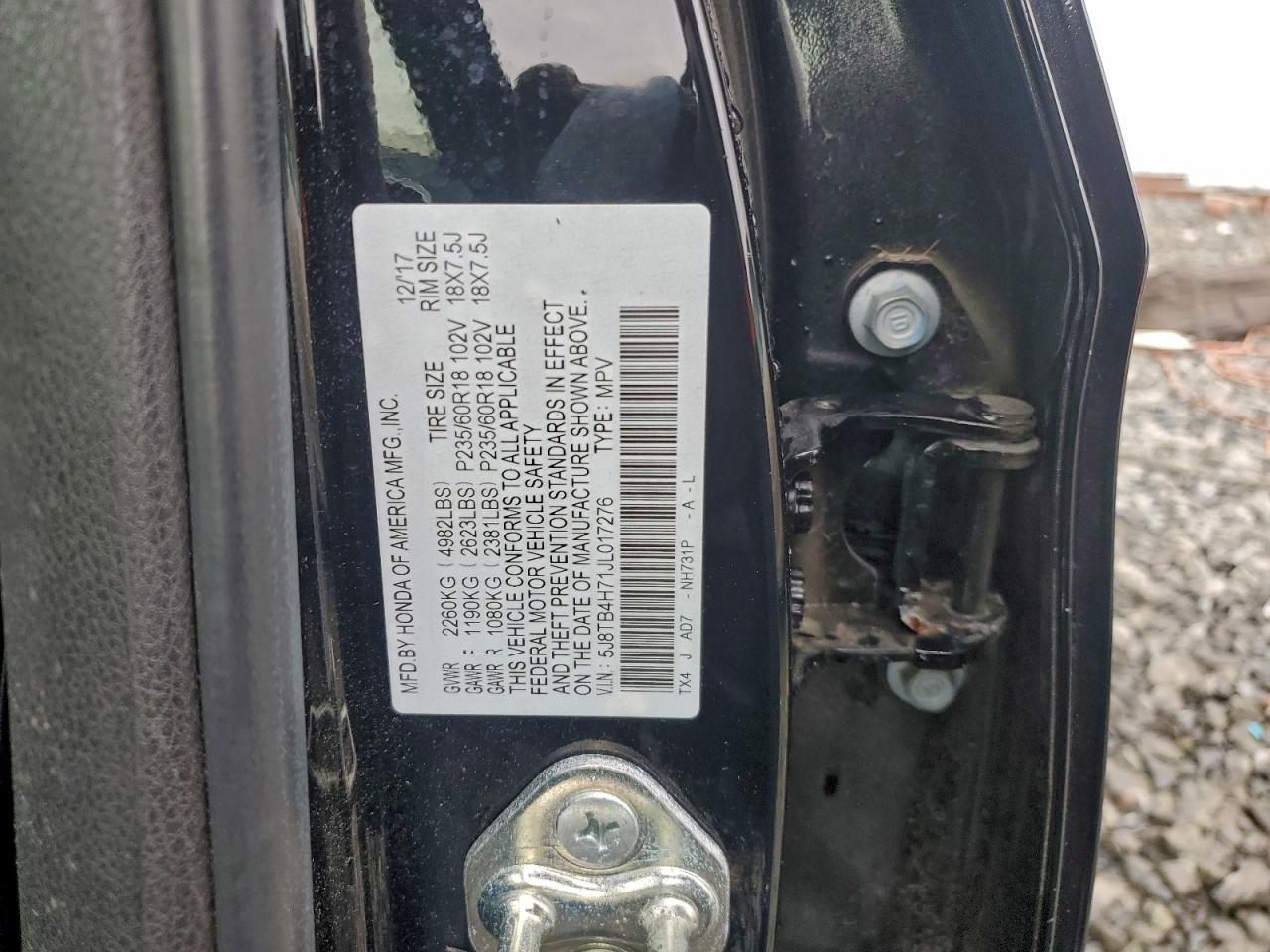 2018 Acura Rdx Advance VIN: 5J8TB4H71JL017276 Lot: 92704575