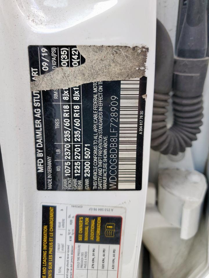 2020 Mercedes-Benz Glc 300 VIN: WDC0G8DB8LF728909 Lot: 93075255