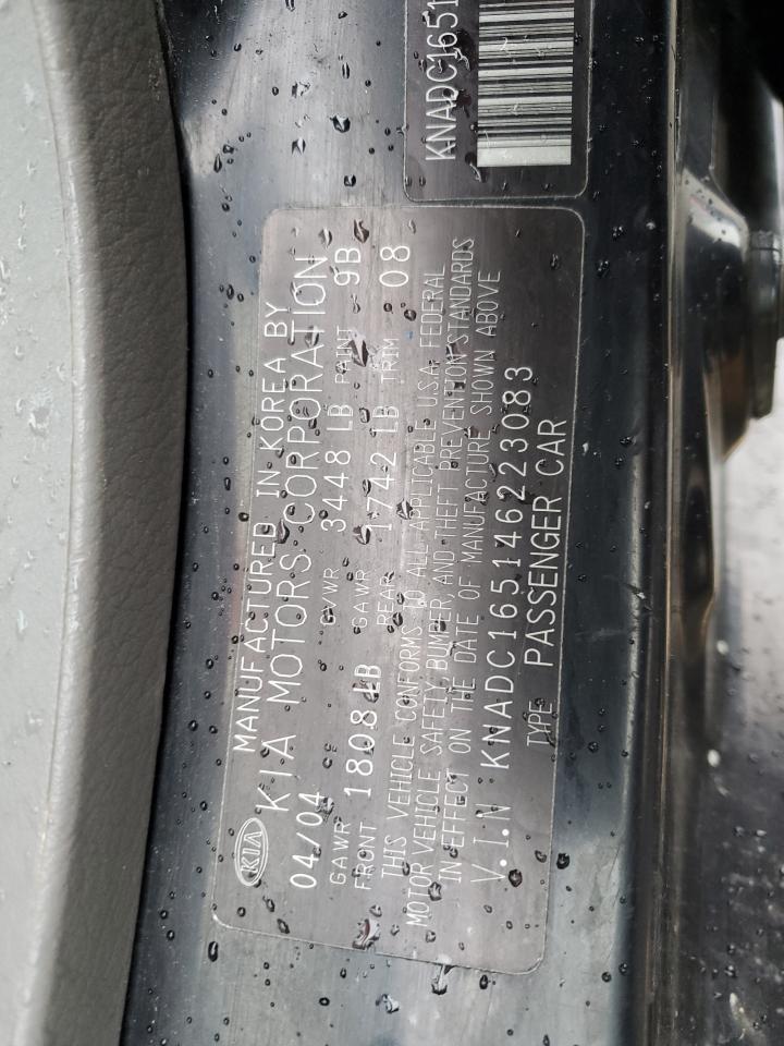 2004 Kia Rio Cinco VIN: KNADC165146223083 Lot: 91548855