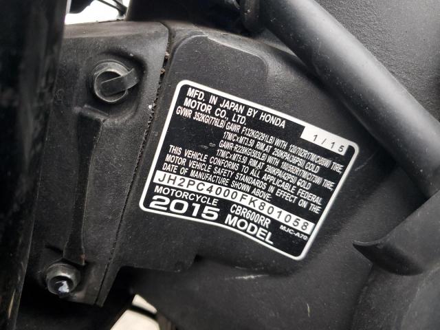 2015 HONDA CBR600 RR  