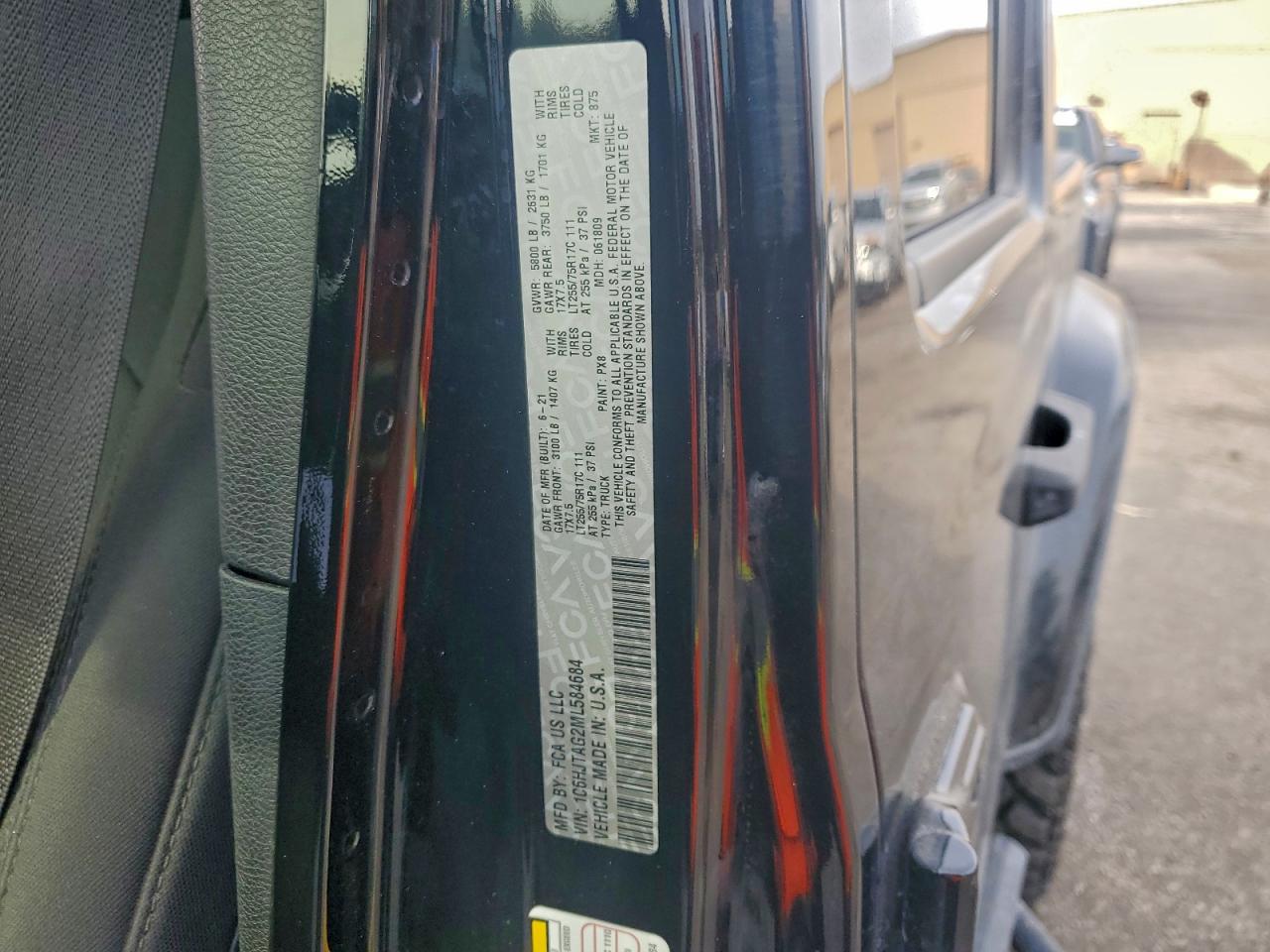 2021 Jeep Gladiator Sport VIN: 1C6HJTAG2ML584684 Lot: 93347085