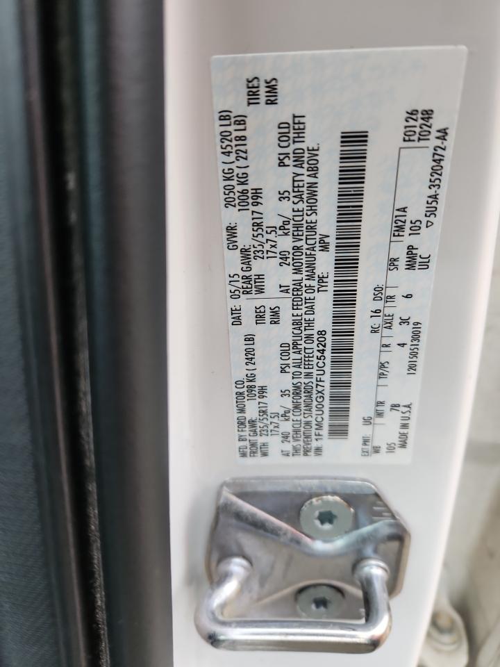 2015 Ford Escape Se VIN: 1FMCU0GX7FUC54208 Lot: 93203435