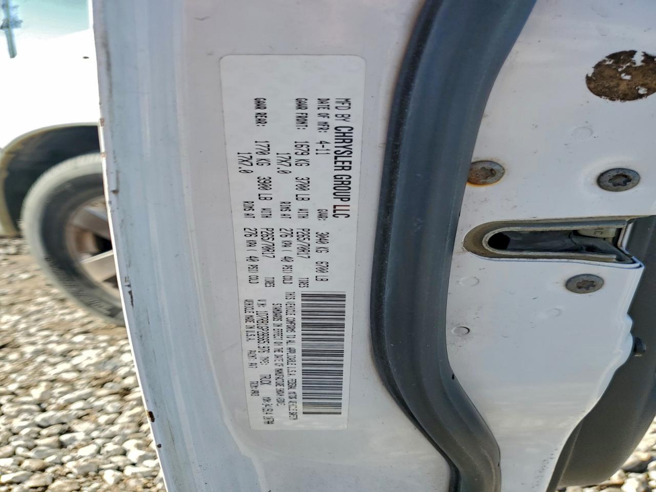 2011 Dodge Ram 1500 VIN: 1D7RB1GP2BS651976 Lot: 94596275