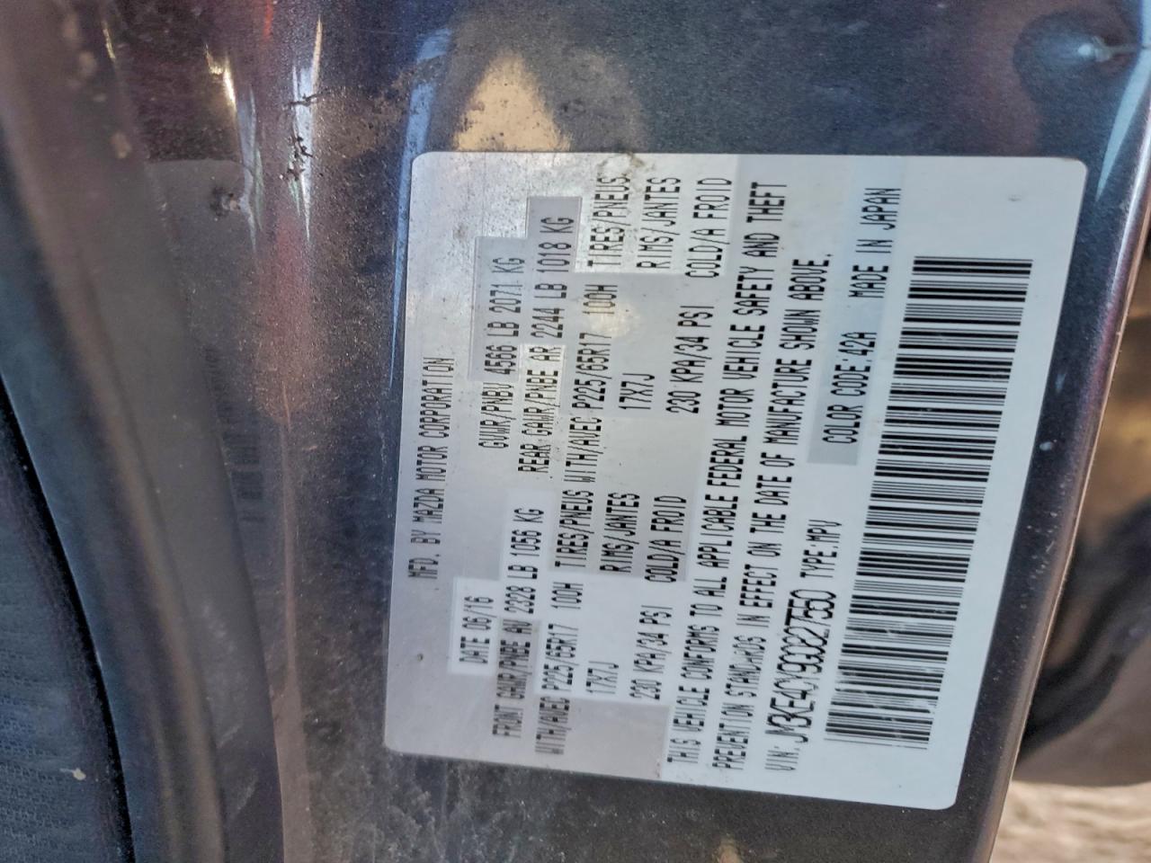 2016 Mazda Cx-5 Touring VIN: JM3KE4CY9G0827550 Lot: 94523875