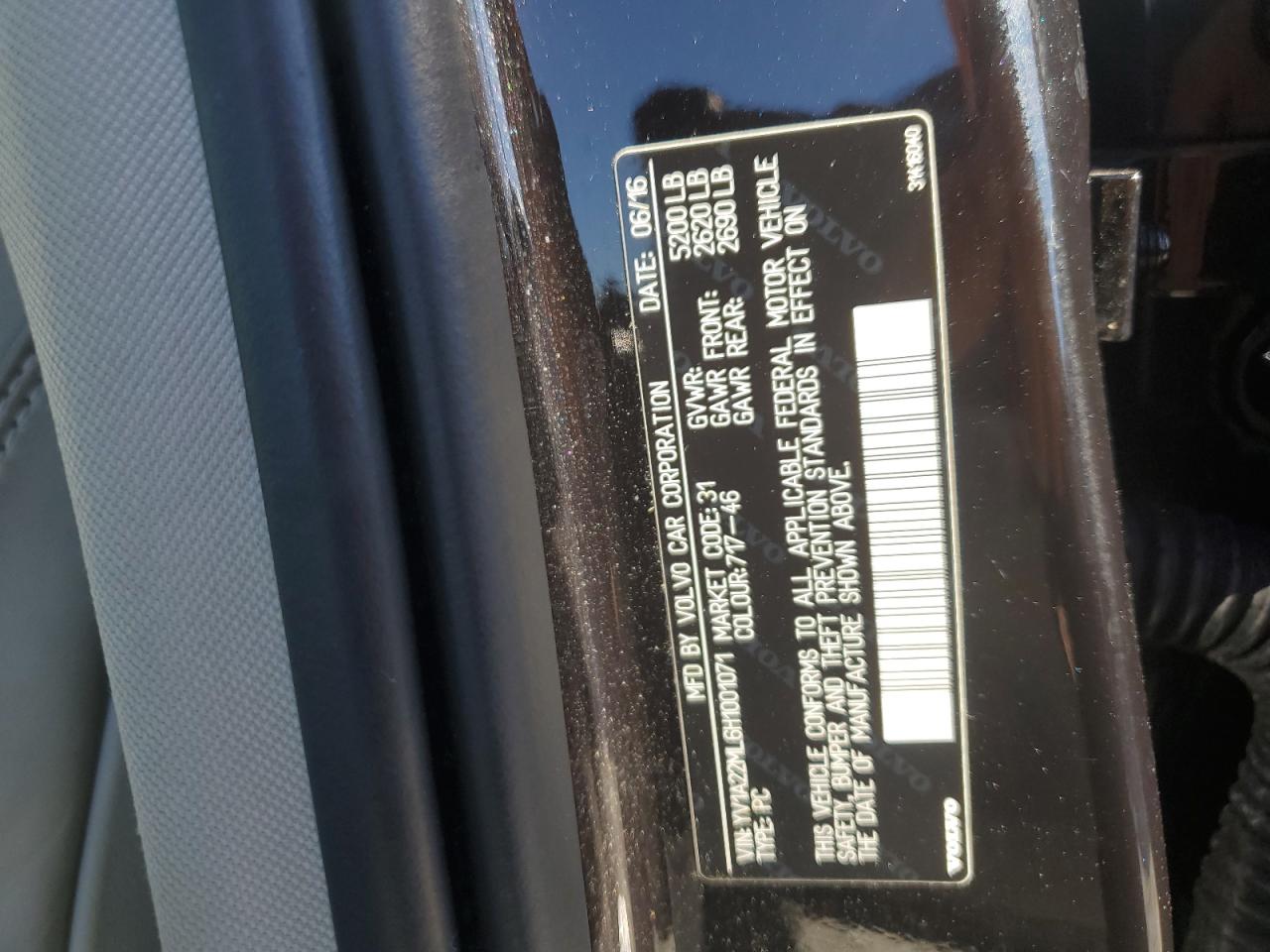 2017 Volvo S90 T6 Inscription VIN: YV1A22ML6H1001071 Lot: 90530135