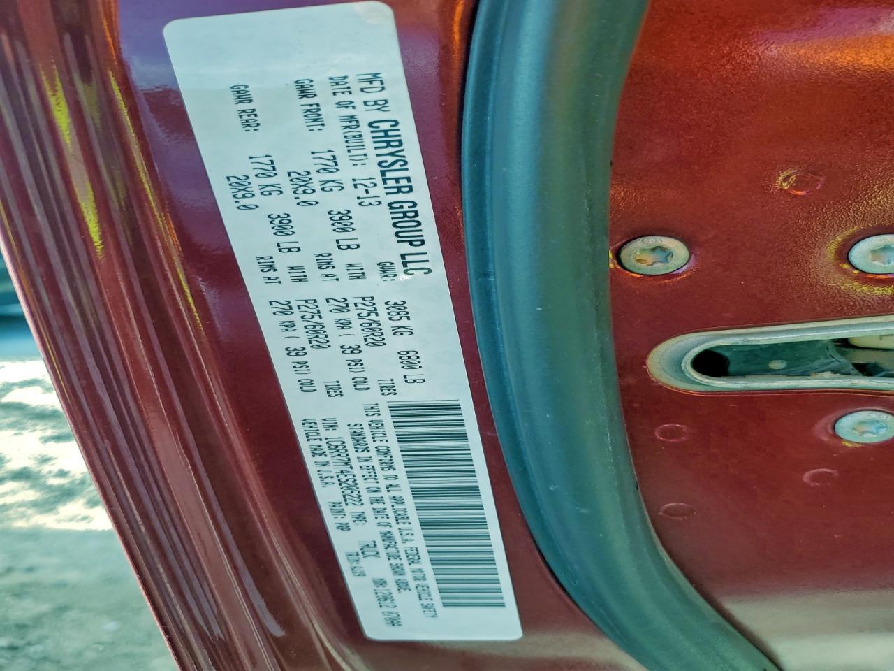 2014 Ram 1500 Sport VIN: 1C6RR7MT4ES205222 Lot: 93703935