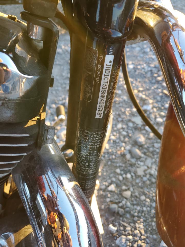 2008 Harley-Davidson Xl1200 C VIN: 1HD1CT3198K405788 Lot: 92437735