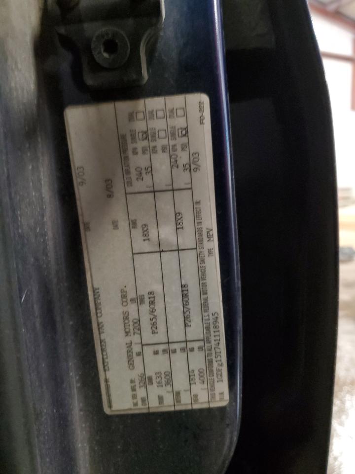 2004 GMC Savana Rv G1500 VIN: 1GDFG15T741118945 Lot: 92815125