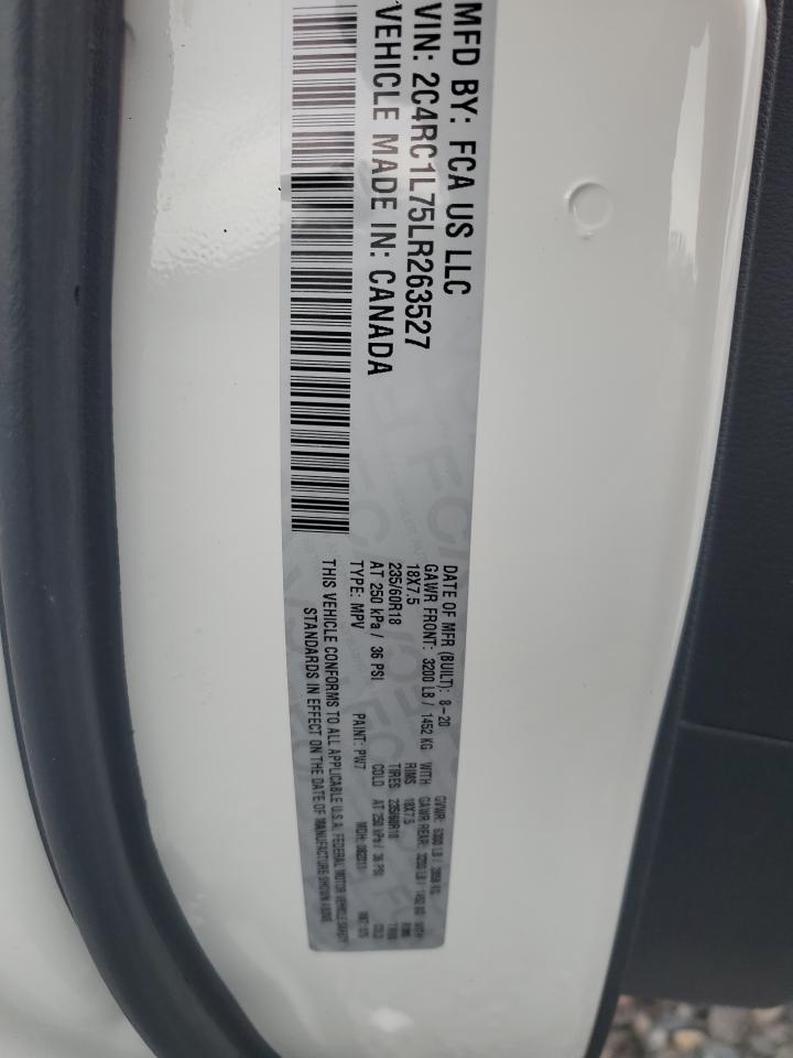 2020 Chrysler Pacifica Hybrid Touring L VIN: 2C4RC1L75LR263527 Lot: 91383125