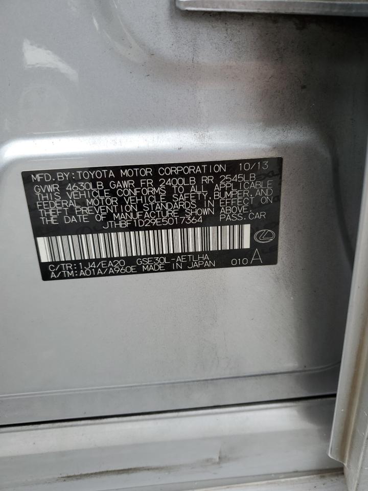 2014 Lexus Is 250 VIN: JTHBF1D29E5017364 Lot: 91811005