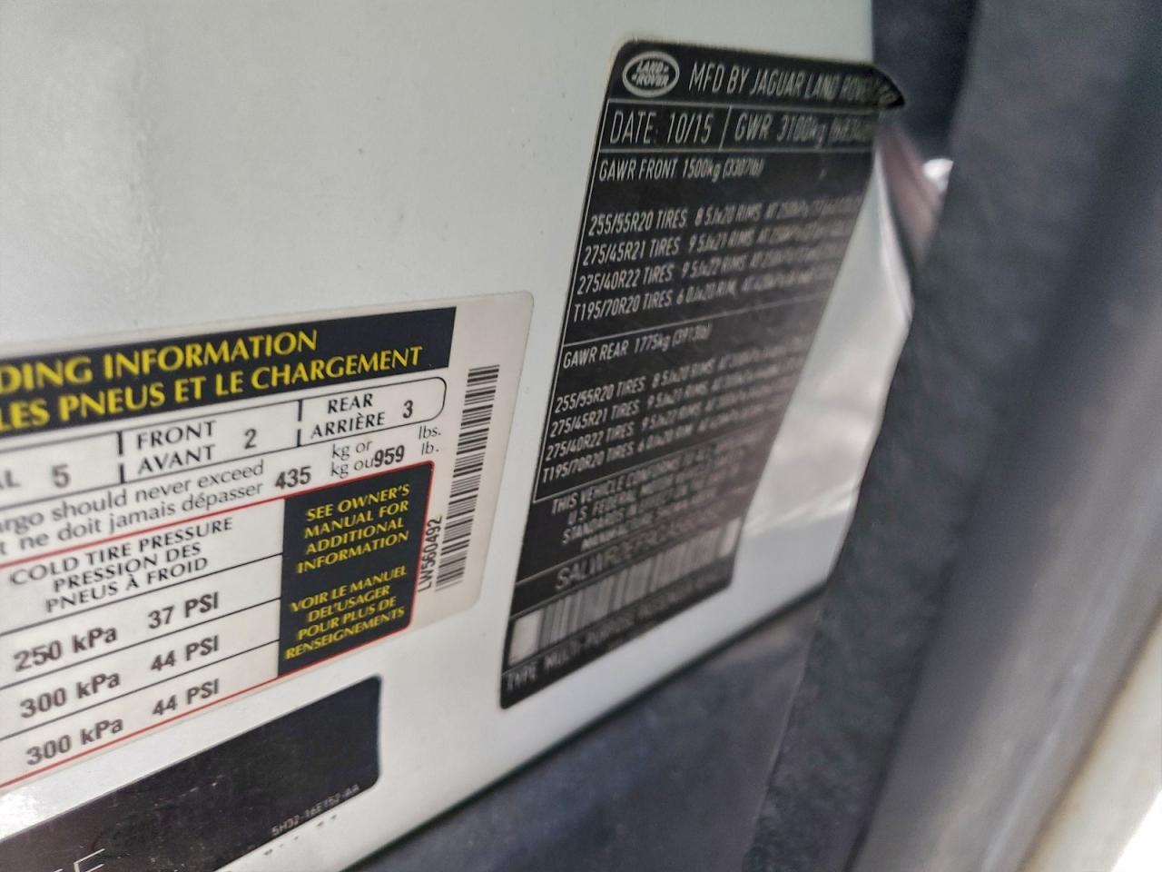 2016 Land Rover Range Rover Sport Sc VIN: SALWR2EF9GA560492 Lot: 94130365