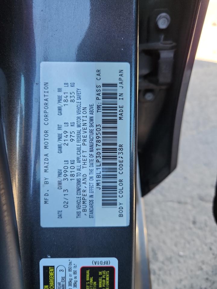 2013 Mazda 3 I VIN: JM1BL1LP3D1789503 Lot: 92275025