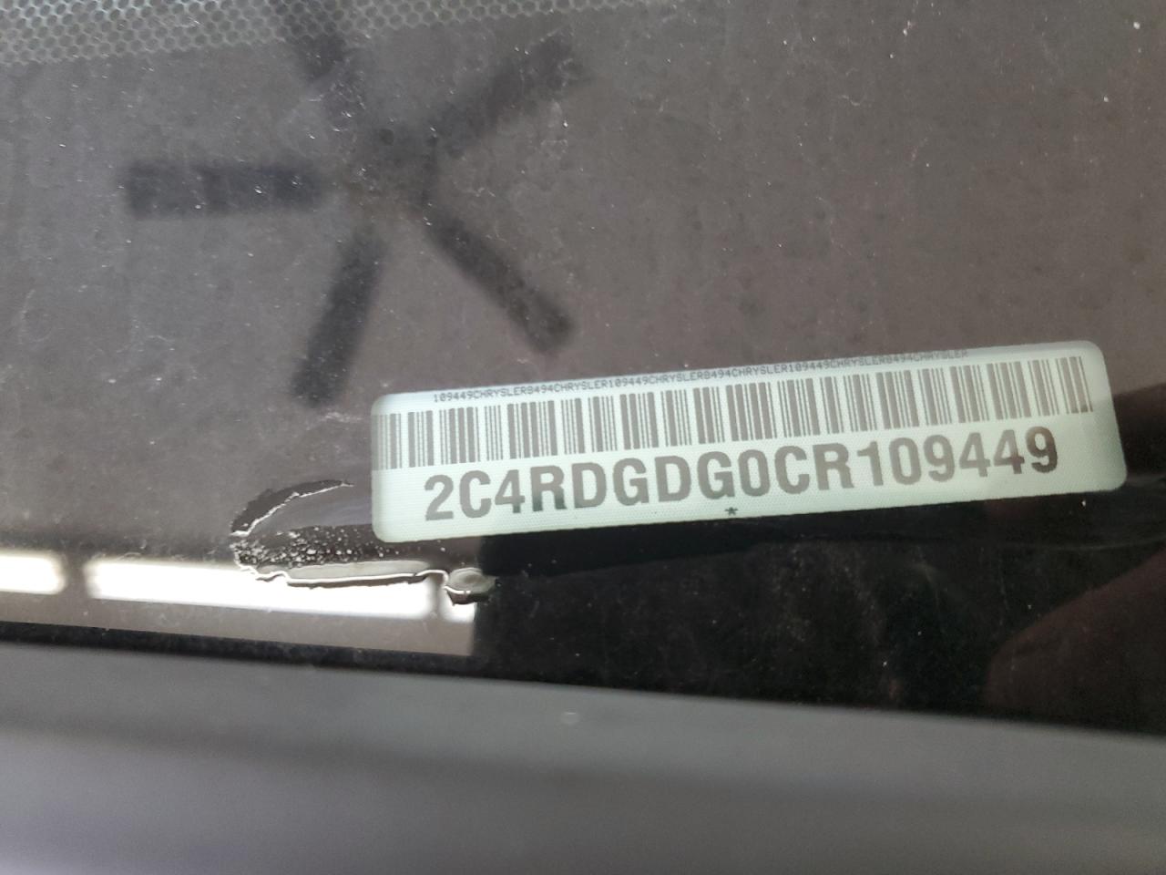 2012 Dodge Grand Caravan Crew VIN: 2C4RDGDG0CR109449 Lot: 90902765