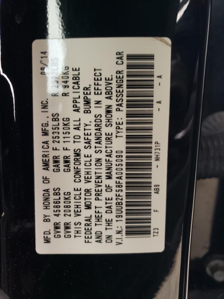 2015 Acura Tlx Tech VIN: 19UUB2F58FA005090 Lot: 93482525