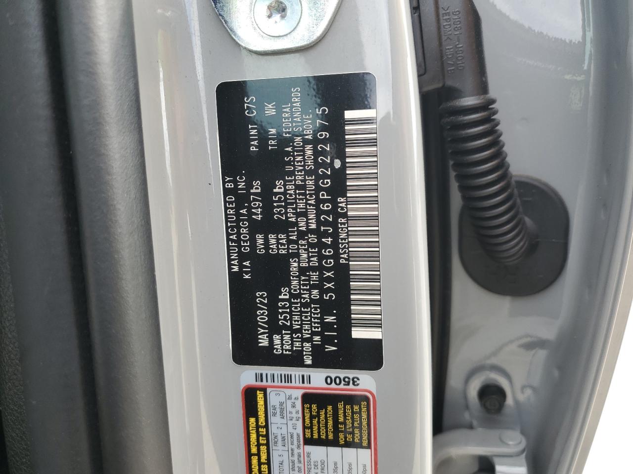 2023 Kia K5 Gt Line VIN: 5XXG64J26PG222975 Lot: 91803955