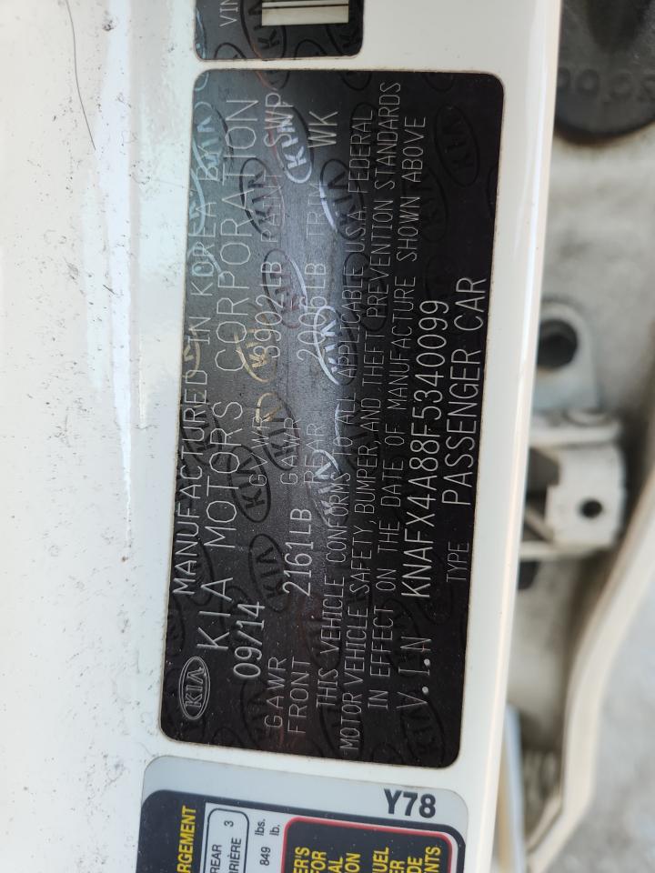 2015 Kia Forte Ex VIN: KNAFX4A88F5340099 Lot: 91851585