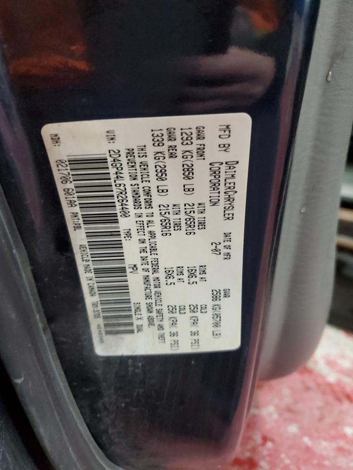 2006 Dodge Grand Caravan Sxt VIN: 2D4GP44L67R264400 Lot: 91059915
