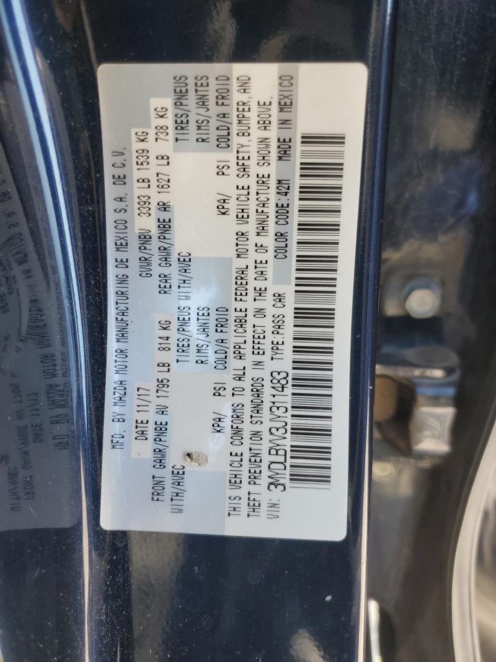 2018 Toyota Yaris Ia VIN: 3MYDLBYV3JY311483 Lot: 91875635