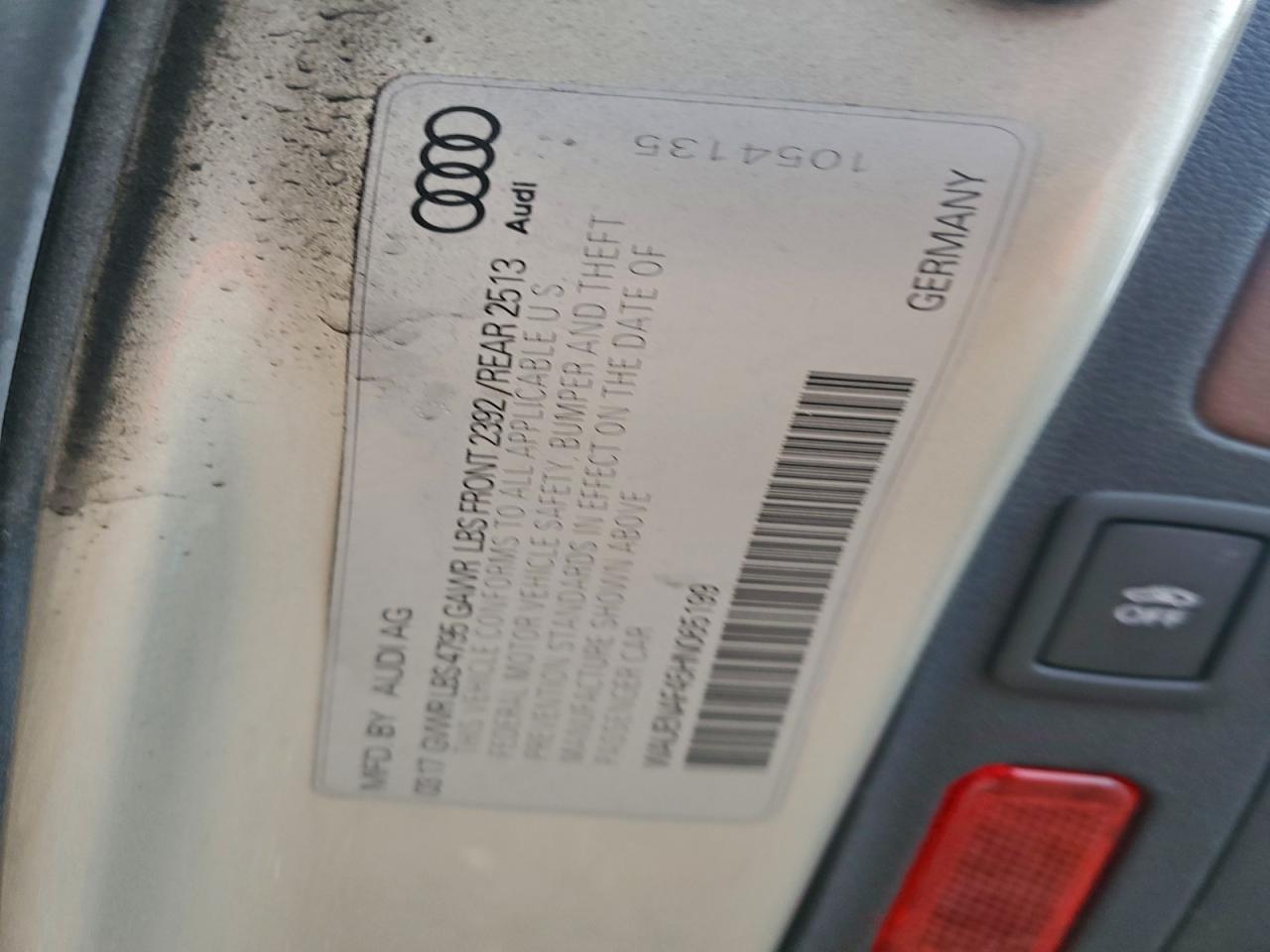 2017 Audi A4 Premium Plus VIN: WAUENAF45HN065199 Lot: 91086055