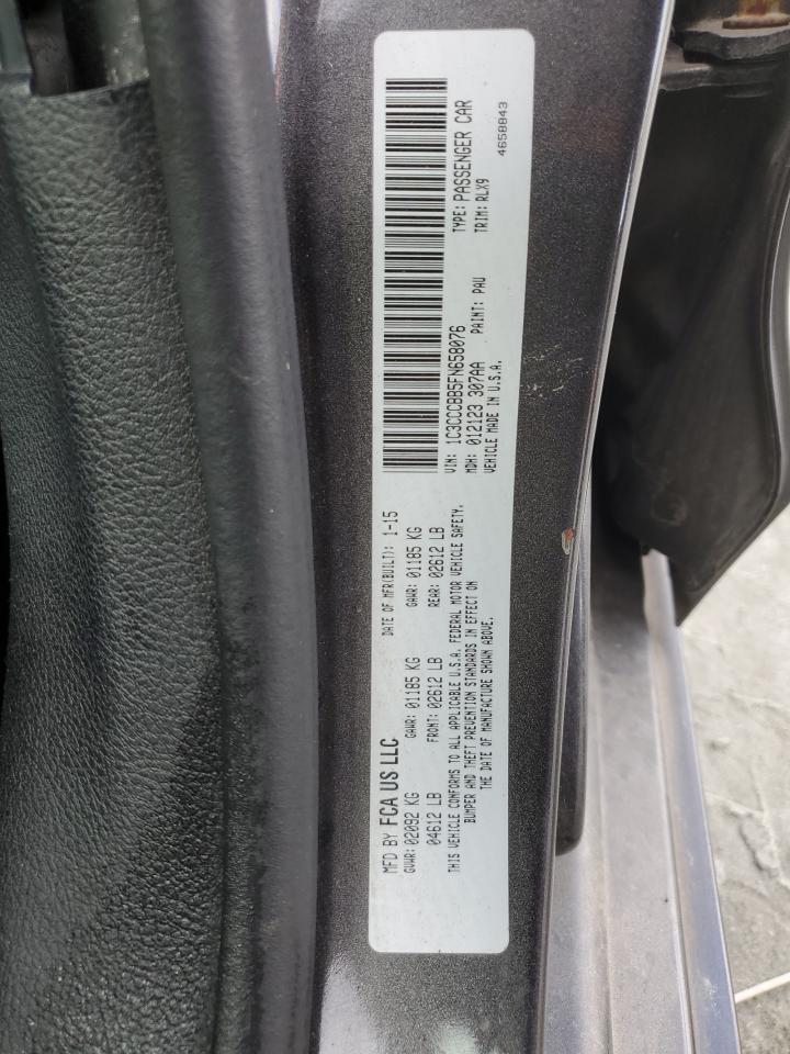 2015 Chrysler 200 S VIN: 1C3CCCBB5FN658076 Lot: 91708775