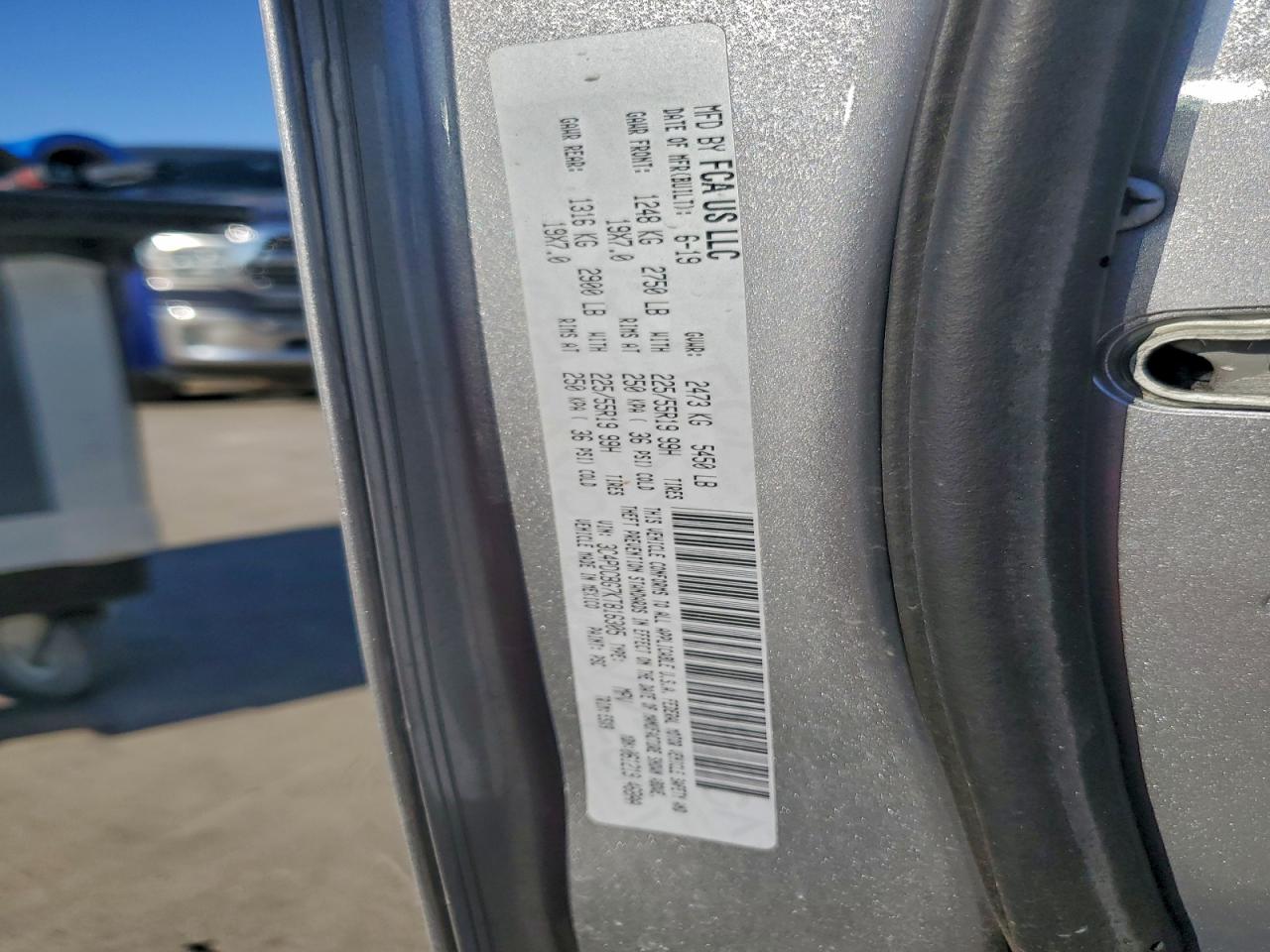 2019 Dodge Journey Se VIN: 3C4PDCBG7KT816305 Lot: 92792725