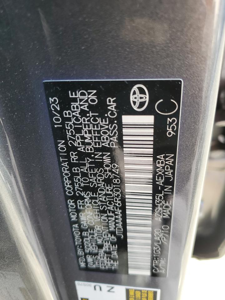 2024 Toyota Crown Xle VIN: JTDAAAAF6R3018749 Lot: 92209125