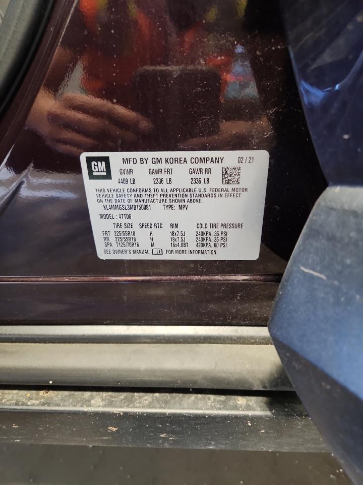 2021 Buick Encore Gx Essence VIN: KL4MMGSL3MB150081 Lot: 91439145