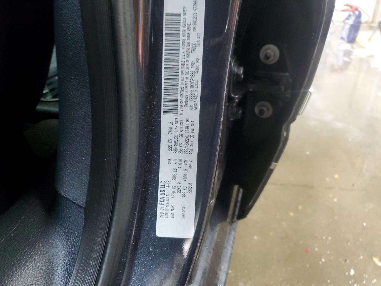 2019 Ram 1500 Limited VIN: 1C6SRFHT8KN524896 Lot: 92132555