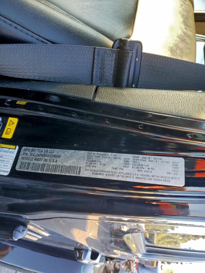 2022 Jeep Wrangler Unlimited Sahara 4Xe VIN: 1C4JJXP68NW256699 Lot: 94287135