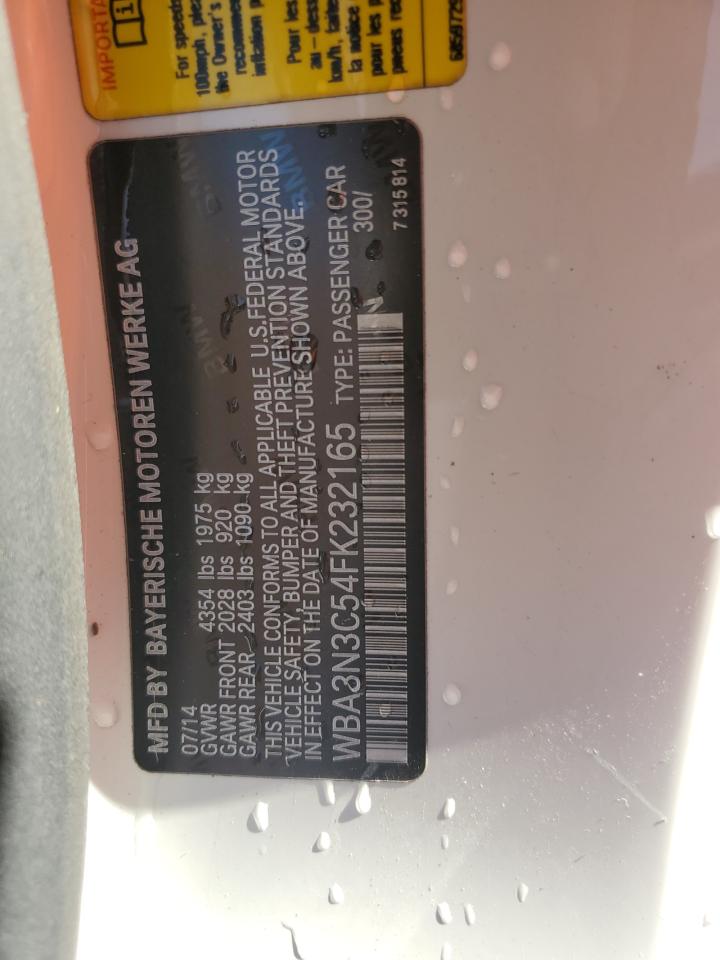 2015 BMW 428 I VIN: WBA3N3C54FK232165 Lot: 92410835